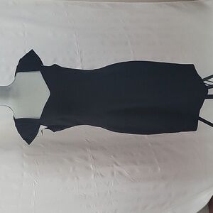 Marc New York Womans Black Midi Sort Shoulder Sleeve Lined Dress, Size: 10